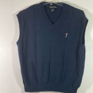 Fairway Outfitters Men 100% Cotton Vest Dressy/Casual Rib Knit Accent Size XL